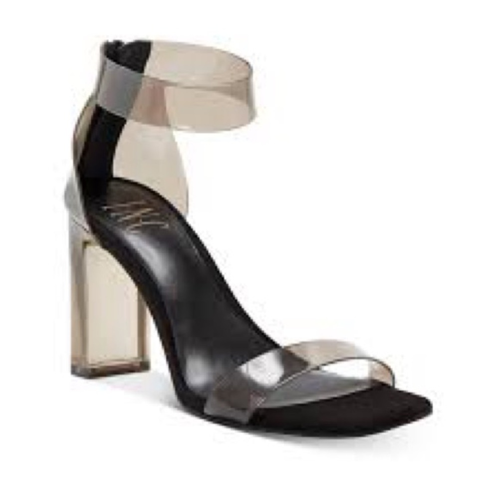 INC International Concepts Black Block Heel Sandals